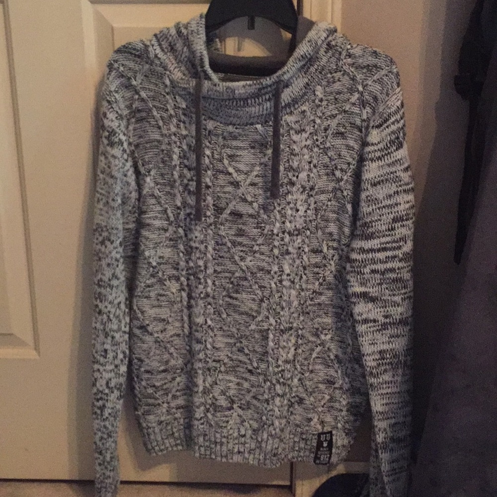 Grey dressy DarkBlack hoodie